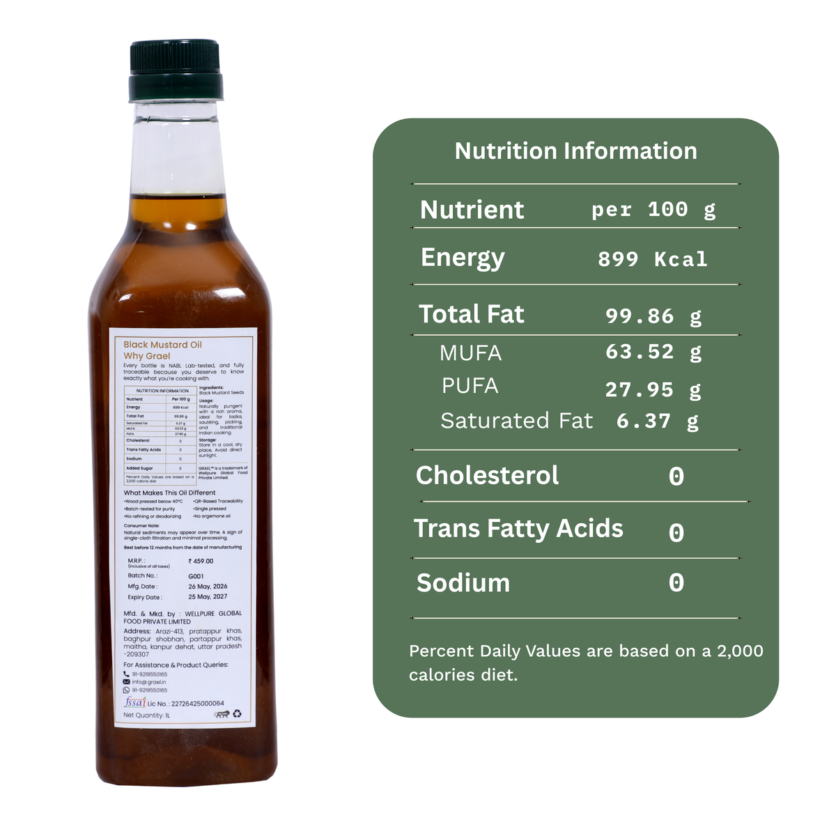 wood-pressed Black Mustard Oil